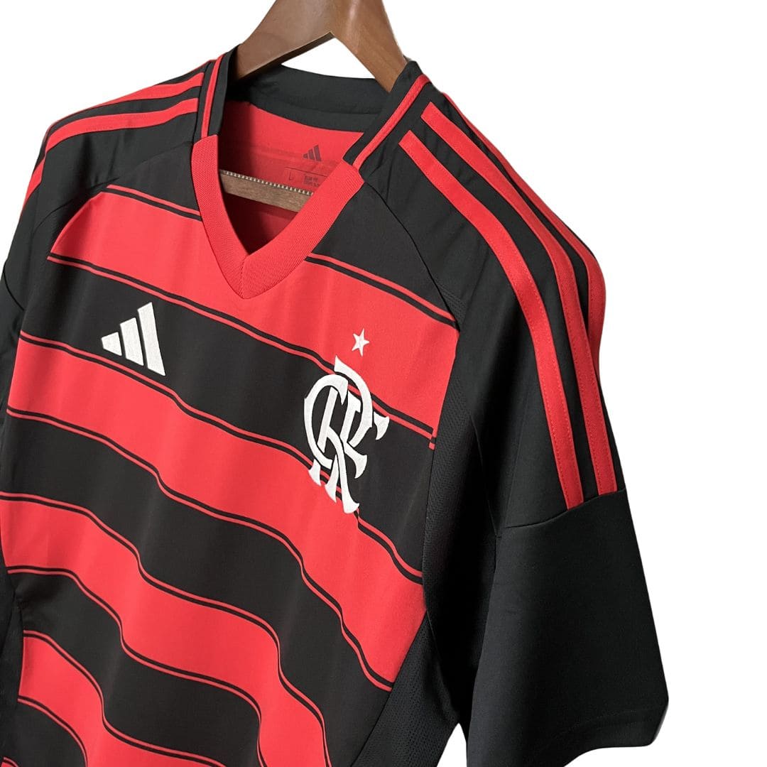 Camisa Flamengo I 25/26 - Torcedor Masculina - Vermelho e Preto