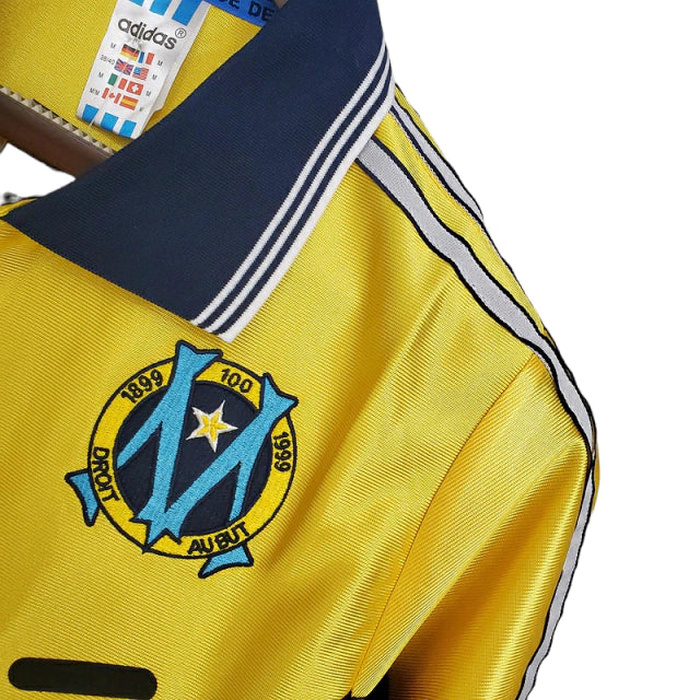 Camisa Retrô Marseille III (Third) 1998 - Torcedor Masculina - Amarelo