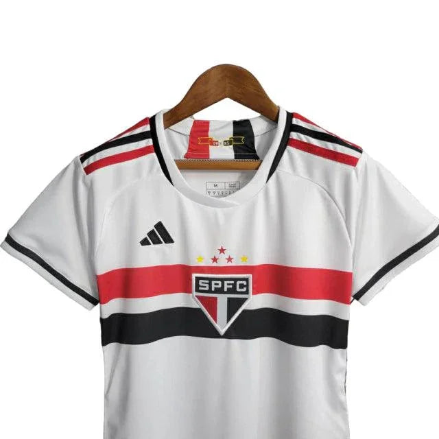Camisa São Paulo I 23/24 - Torcedor Feminina - Branco - Manto Elegante