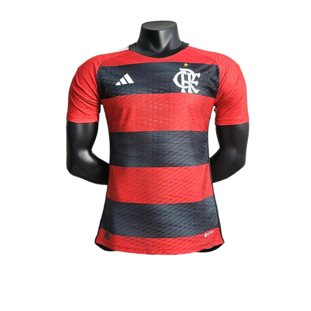 Flamengo Home Shirt 23/24 - Men's Player - Red and Black