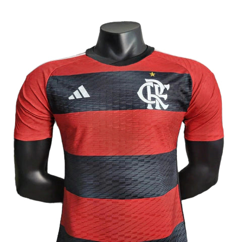 Flamengo Home Shirt 23/24 - Men's Player - Red and Black