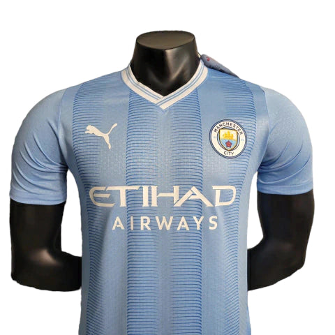 Camisa Manchester City I (Home) 23/24 - Jogador Masculina - Azul