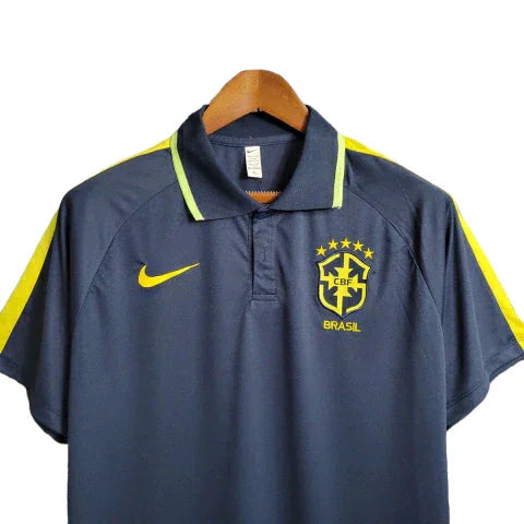 Camisa do Brasil 23/24 - Torcedor Masculina - Polo / Azul Marinho - Manto Elegante