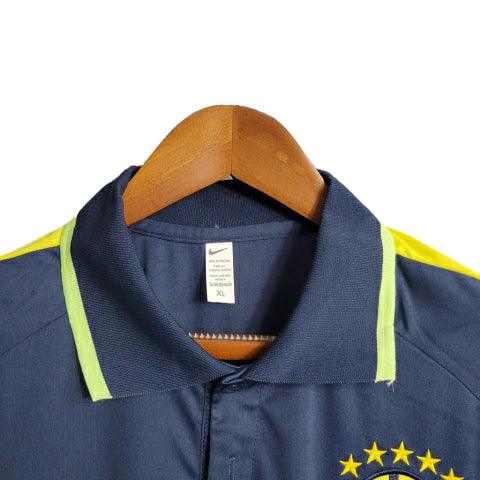Camisa do Brasil 23/24 - Torcedor Masculina - Polo / Azul Marinho - Manto Elegante