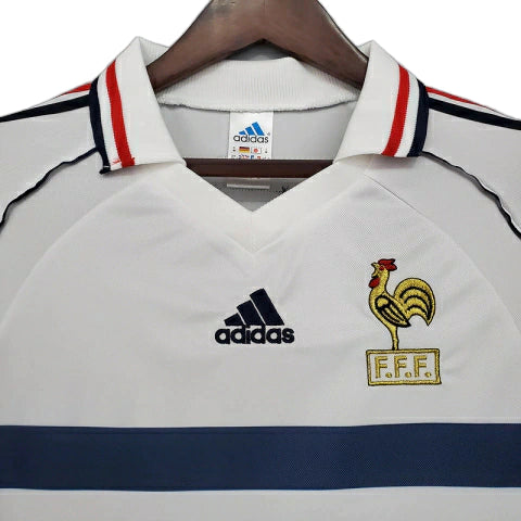Camisa Retrô França II (Away) 1998 - Torcedor Masculina - Branco