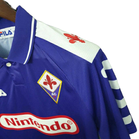 Camisa Retrô Fiorentina I (Home) 1998 - Torcedor Masculina - Roxo