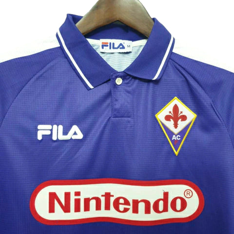 Camisa Retrô Fiorentina I (Home) 1998 - Torcedor Masculina - Roxo