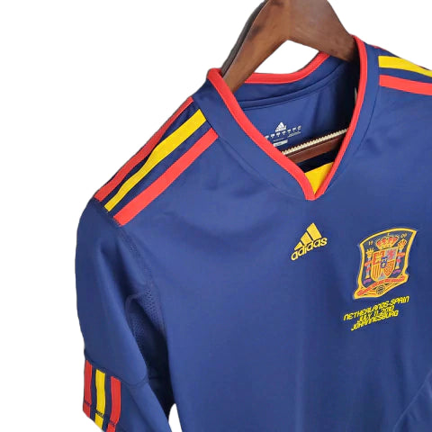 Camisa Retrô Espanha II (Away) 2010 - Torcedor Masculina - Azul