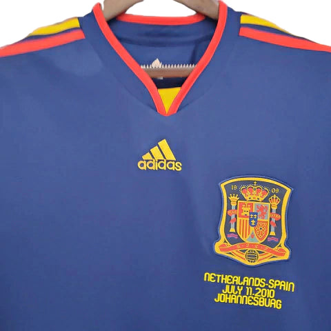 Camisa Retrô Espanha II (Away) 2010 - Torcedor Masculina - Azul