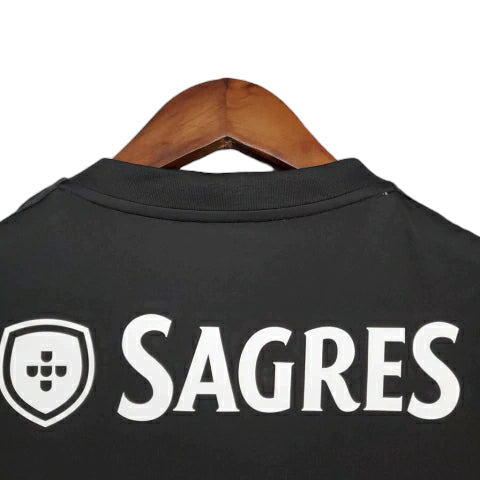 Camisa Retrô Benfica I (Home) 2013 - Torcedor Masculina - Branco e Preto