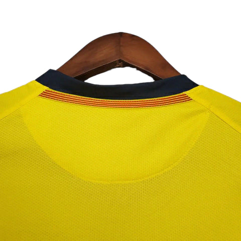 Camisa Retrô Barcelona II (Away) 2008 - Torcedor Masculina - Amarelo - Manto Elegante
