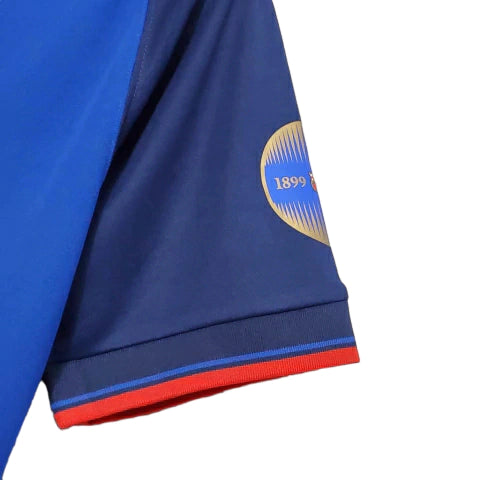 Camisa Retrô Barcelona I (Home) 1999 - Torcedor Masculina - Vermelho e Azul