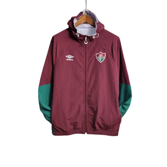 Jaqueta Corta-Vento Fluminense 23/24 - Masculina - Vermelho e Verde - Manto Elegante