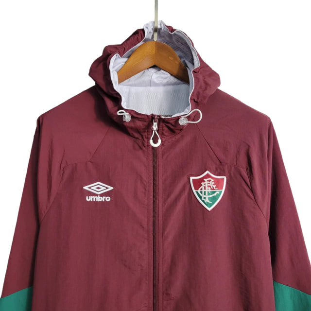 Jaqueta Corta-Vento Fluminense 23/24 - Masculina - Vermelho e Verde - Manto Elegante