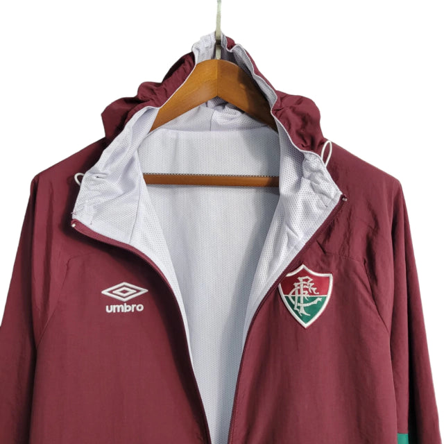 Jaqueta Corta-Vento Fluminense 23/24 - Masculina - Vermelho e Verde - Manto Elegante