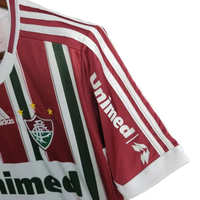 Camisa Retrô Fluminense I 2012 - Torcedor Masculina - Tricolor / Unimed - Manto Elegante