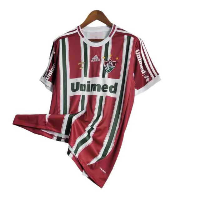 Camisa Retrô Fluminense I 2012 - Torcedor Masculina - Tricolor / Unimed - Manto Elegante