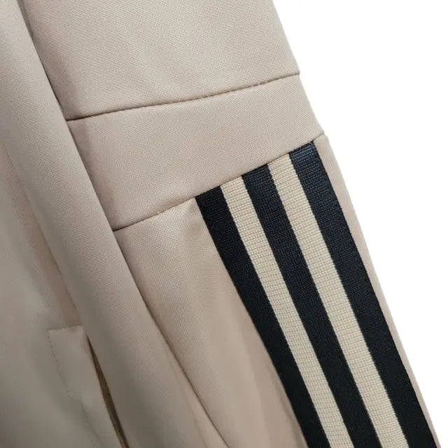 Jaqueta São Paulo 23/24 - Masculina - Bege | Escudo Bordado em Dourado - Manto Elegante