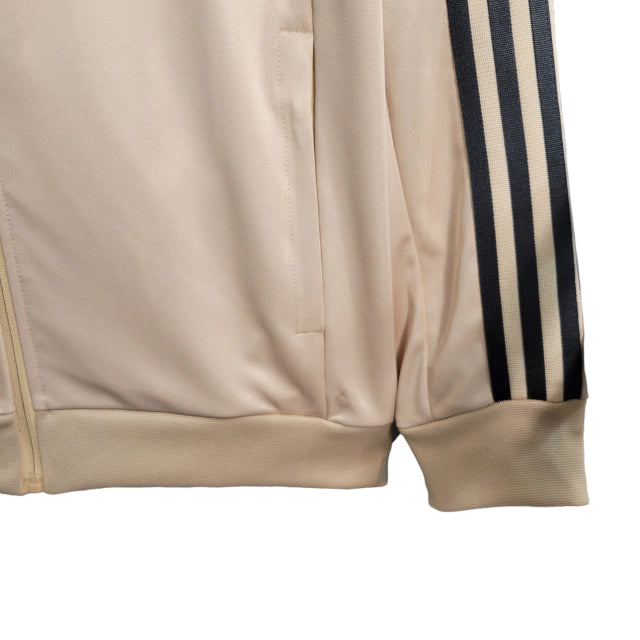 Jaqueta São Paulo 23/24 - Masculina - Bege | Escudo Bordado em Dourado - Manto Elegante