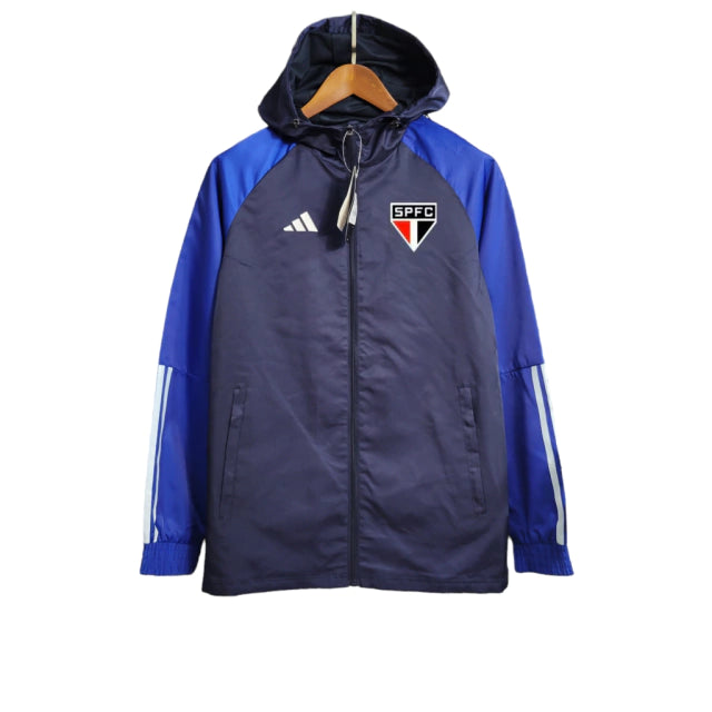 Jaqueta Corta-Vento São Paulo 23/24 - Masculina - Azul - Manto Elegante