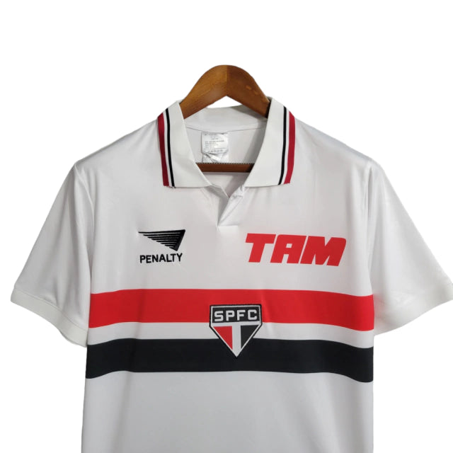 Camisa Retrô São Paulo I 1993 - Torcedor Masculina - Branco - Manto Elegante
