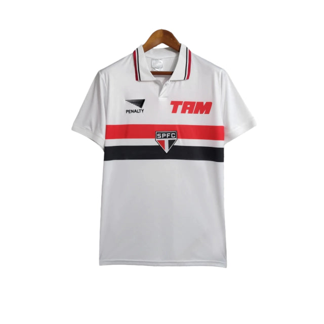 Camisa Retrô São Paulo I 1993 - Torcedor Masculina - Branco - Manto Elegante