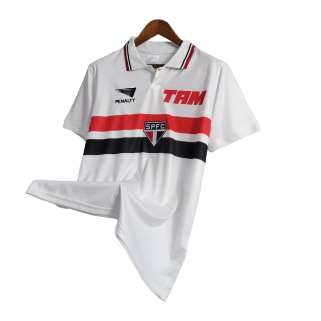 Camisa Retrô São Paulo I 1993 - Torcedor Masculina - Branco - Manto Elegante