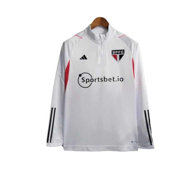 Jaqueta São Paulo 23/24 - Masculina- Branco e Vermelho - Manto Elegante