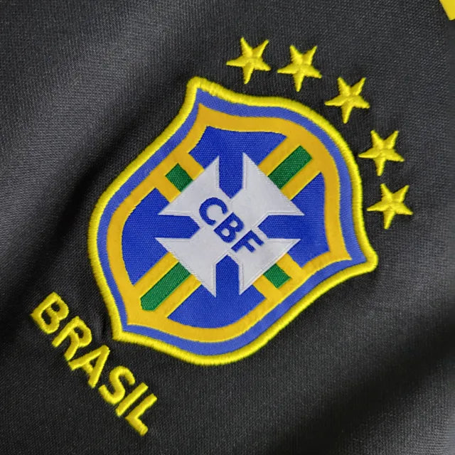 Camisa do Brasil 23/24 - Torcedor Masculina - Polo / Preto com Patrocínios - Manto Elegante