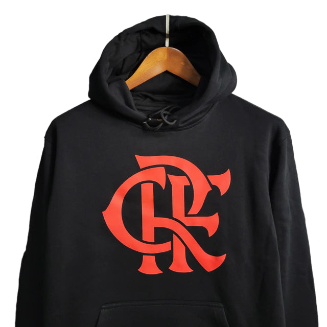 Jaqueta de Moletom Flamengo 23/24 - Unissex - Preto CRF - Manto Elegante