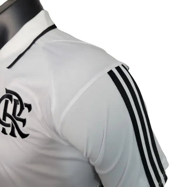 Camisa Polo Flamengo 23/24 - Torcedor Masculina - Branco - Manto Elegante