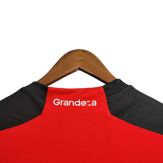 Camisa River Plate II (Away) 23/24 - Torcedor Masculina - Preto, Branco e Vermelho - Manto Elegante