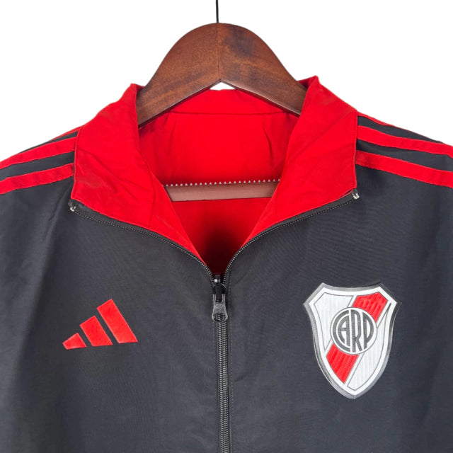 Jaqueta Corta-Vento River Plate 23/24 - Masculina - Preto - Manto Elegante