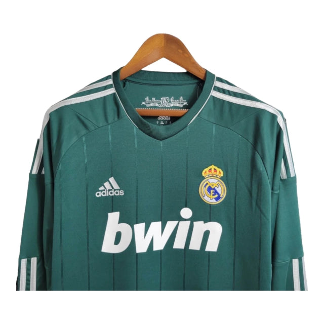 Camisa Manga Longa Retrô Real Madrid II (Away) 12/13 - Torcedor Masculina - Verde