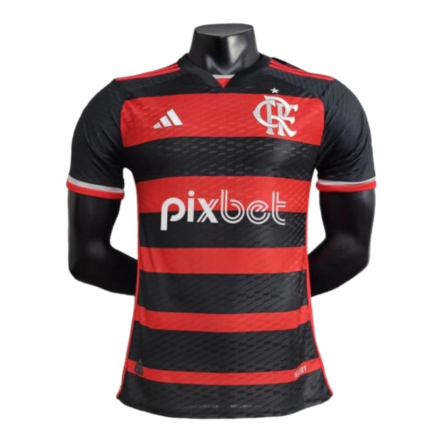 Flamengo Home Shirt 24/25 - Men's Player - Red and Black