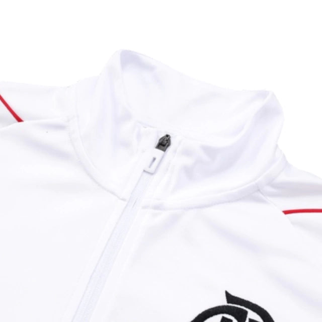 Conjunto Flamengo 2023 - Vermelho e Branco com Zíper