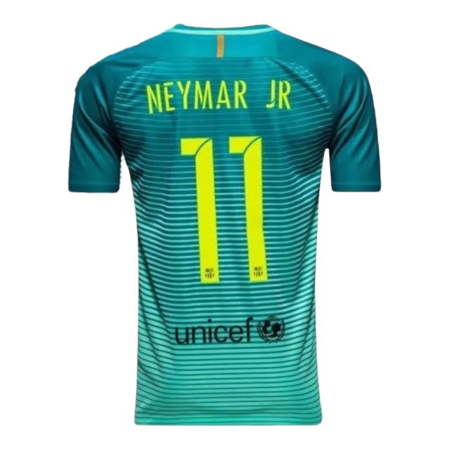 Camisa Retrô Barcelona III Neymar JR #11 2016 - Torcedor Masculina - Verde
