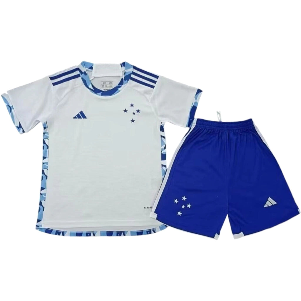 Conjunto Infantil Cruzeiro II 24/25 - Branco e Azul