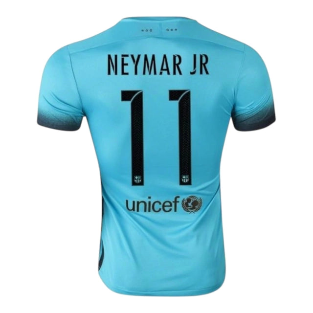 Camisa Retrô Barcelona III Neymar JR #11 2015 - Torcedor Masculina - Azul