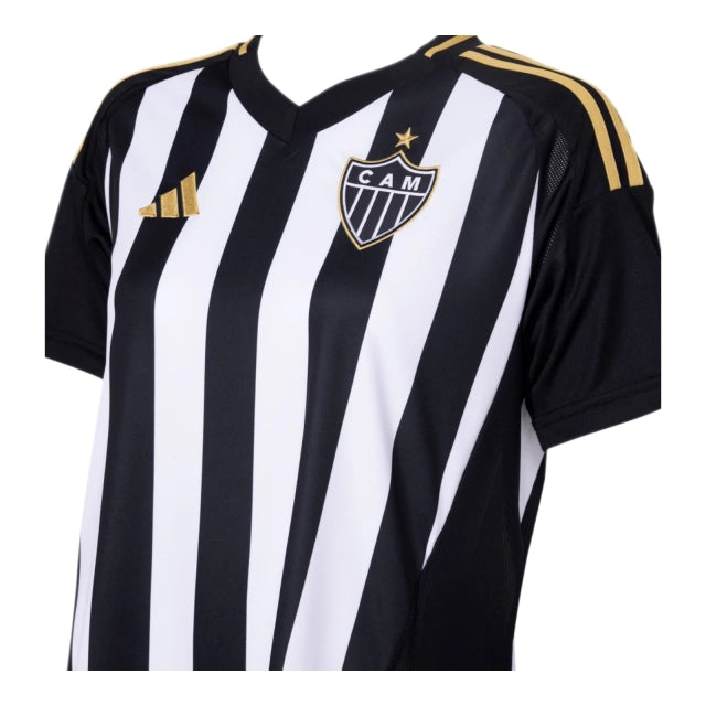 Camisa Atlético Mineiro I 25/26 - Torcedor Feminina - Preto e Branco