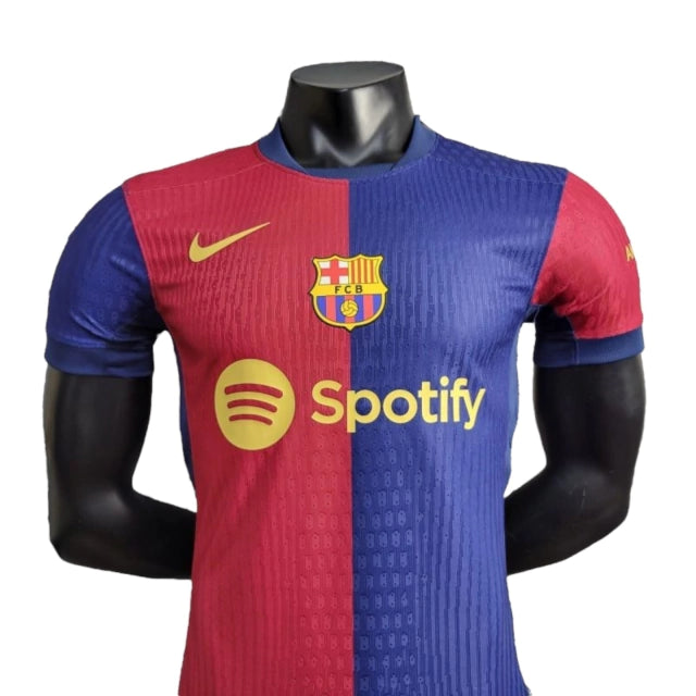 Camisa Barcelona I (Home) 24/25 - Jogador Masculina - Vermelho e Azul