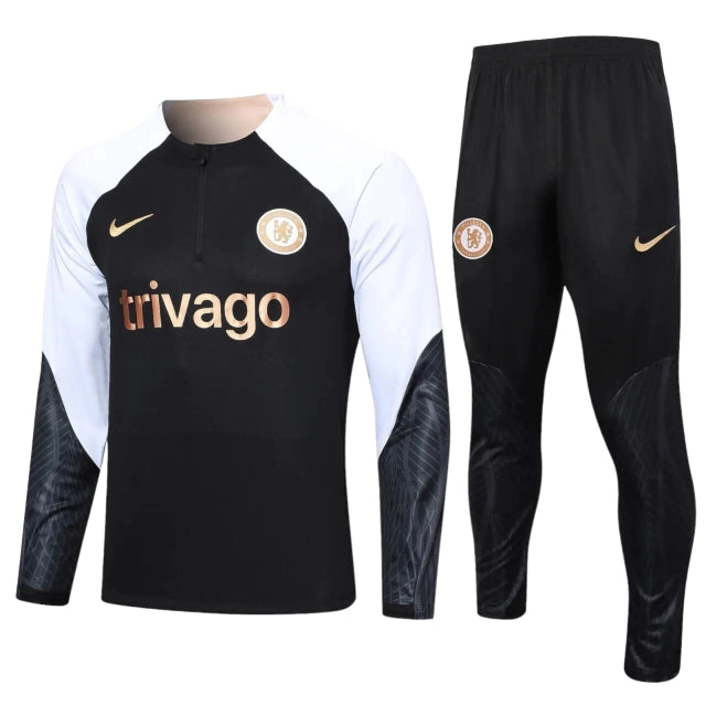 Conjunto Chelsea 2023 - Preto e Branco