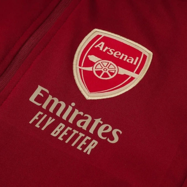 Conjunto Arsenal 2023 - Vermelho e Cinza com Zíper