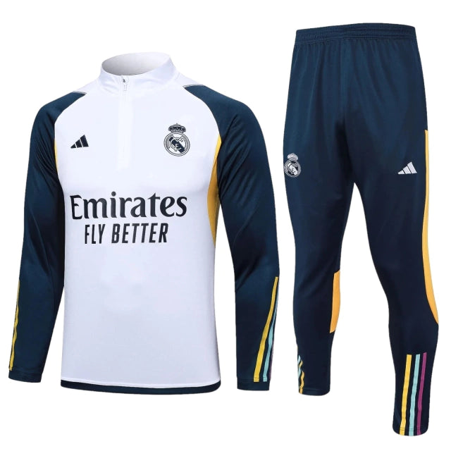Conjunto Real Madrid 2023 - Branco e Azul