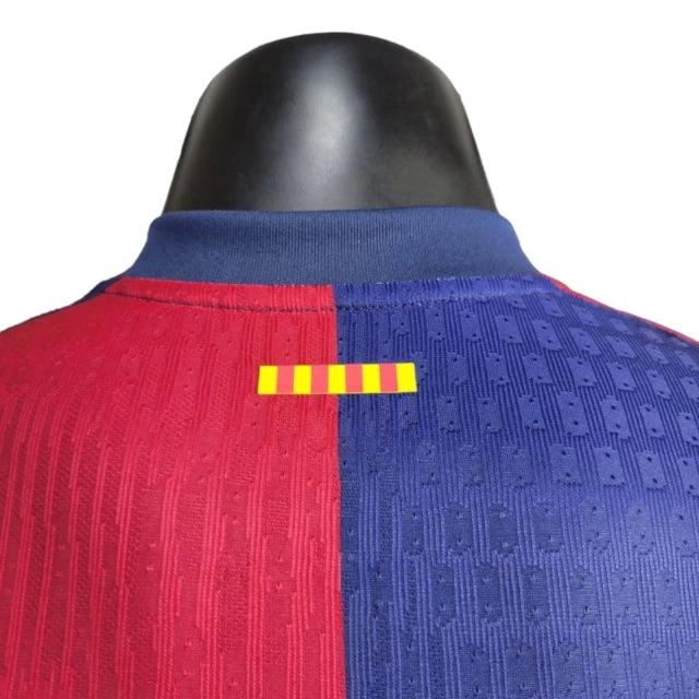 Camisa Barcelona I (Home) 24/25 - Jogador Masculina - Vermelho e Azul