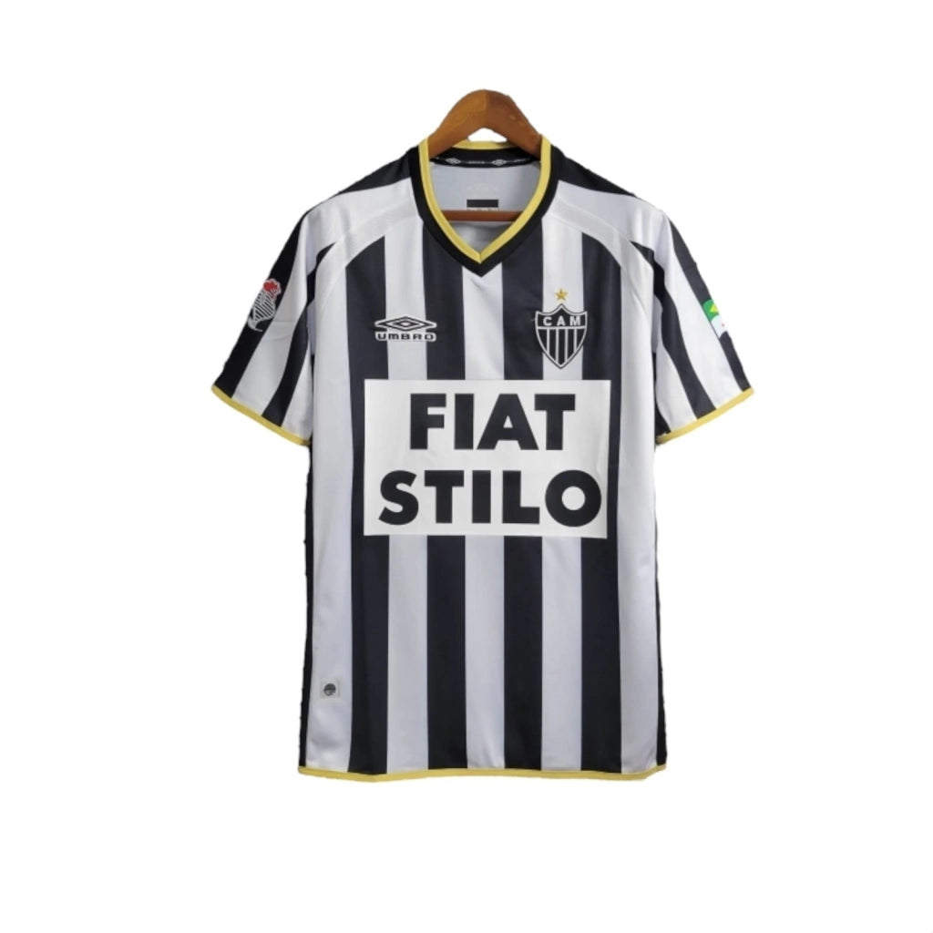 Camisa Retrô Atlético Mineiro I 2003 - Torcedor Masculina - Preto e Branco