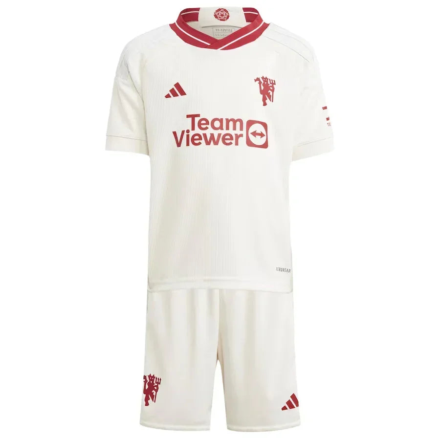 Conjunto Infantil Manchester United III (Third) 23/24 - Branco