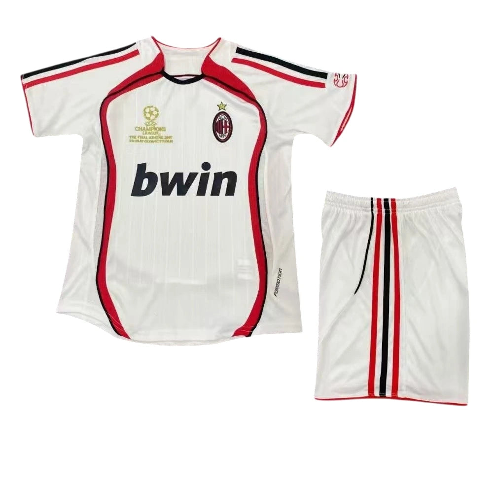Kit Retrô Milan II (Away) 2006 - Torcedor Masculina - Branco
