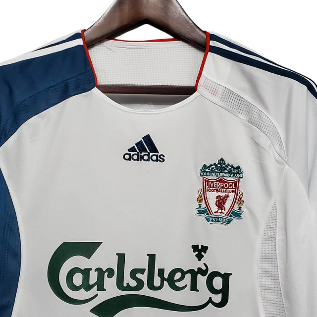 Camisa Retrô Liverpool II (Away) 2005 - Torcedor Masculina - Branco