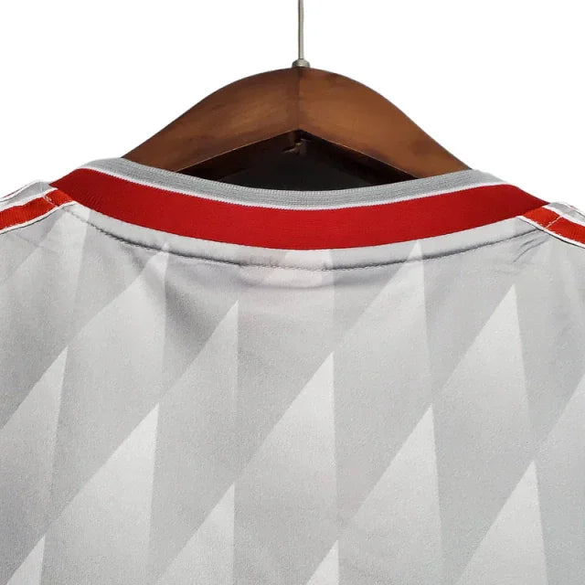 Camisa Retrô Liverpool II (Away) 1989 - Torcedor Masculina - Cinza - Manto Elegante